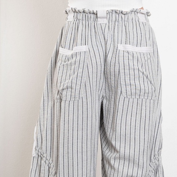 #116 Striped Gray Track Pants for Women - Picture 5 of 6